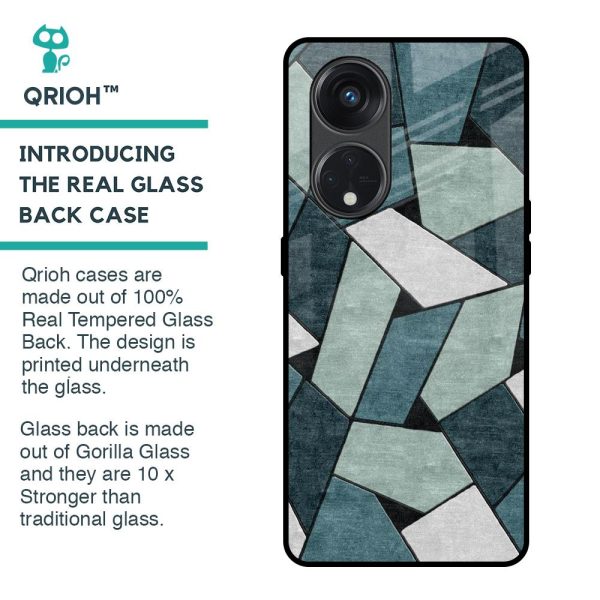 Abstact Tiles Glass Case for Oppo Reno8T 5G Discount