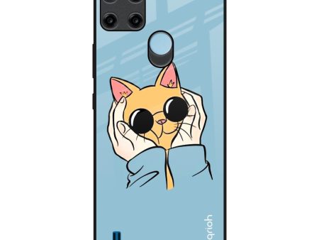 Adorable Cute Kitty Glass Case For Realme C21Y Online