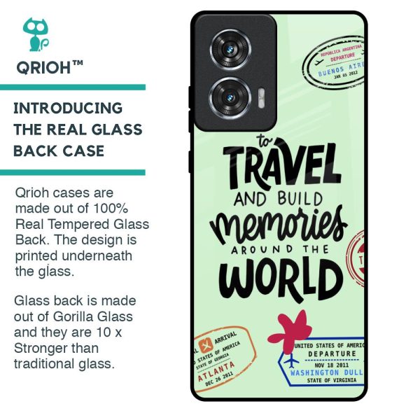 Travel Stamps Glass Case for Motorola Edge 50 Fusion 5G Online now