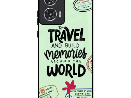 Travel Stamps Glass Case for Motorola Edge 50 Fusion 5G Online now