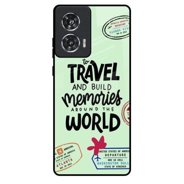 Travel Stamps Glass Case for Motorola Edge 50 Fusion 5G Online now