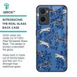 Blue Cheetah Glass Case for Oppo A36 For Sale