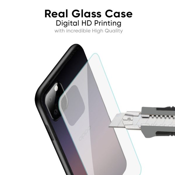 Grey Ombre Glass Case for Oppo A96 Supply