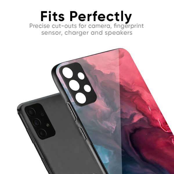 Blue & Red Smoke Glass Case for Oppo Reno8T 5G Cheap