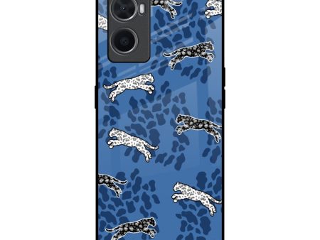 Blue Cheetah Glass Case for Oppo A36 For Sale