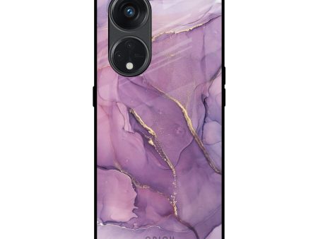 Purple Gold Marble Glass Case for Oppo Reno8T 5G Online Hot Sale