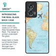 Travel Map Glass Case for Motorola Edge 50 Fusion 5G Cheap