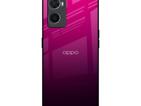 Purple Ombre Pattern Glass Case for Oppo A96 Online Sale