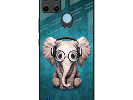 Adorable Baby Elephant Glass Case For Realme C21Y Hot on Sale