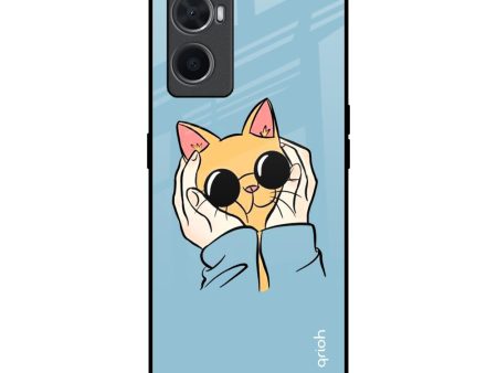 Adorable Cute Kitty Glass Case For Oppo A96 Hot on Sale