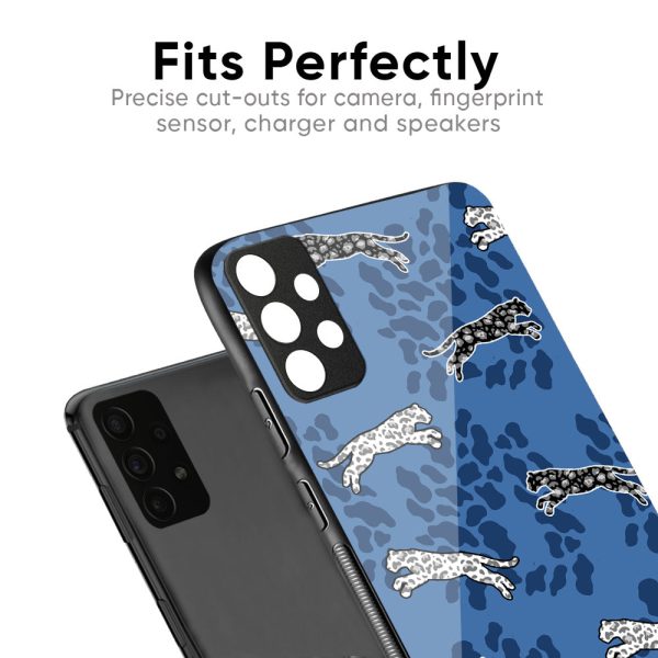 Blue Cheetah Glass Case for Oppo A36 For Sale