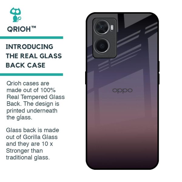 Grey Ombre Glass Case for Oppo A96 Supply