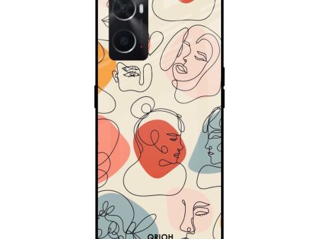 Abstract Faces Glass Case for Oppo A36 Online now