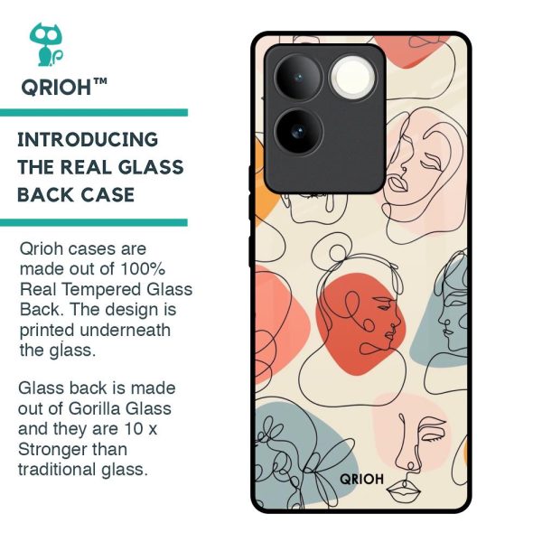 Abstract Faces Glass Case for iQOO Z7 Pro 5G Online now