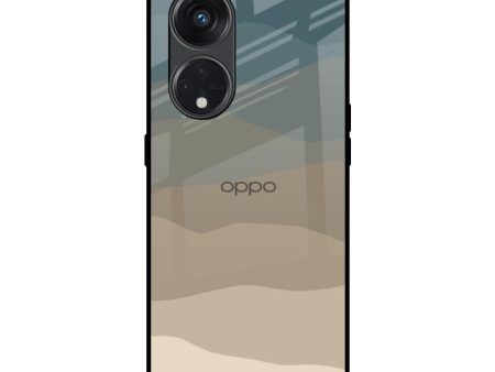 Abstract Mountain Pattern Glass Case for Oppo Reno8T 5G Online now