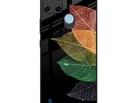 Colorful Leaves Glass Case for Realme C21Y Online Hot Sale