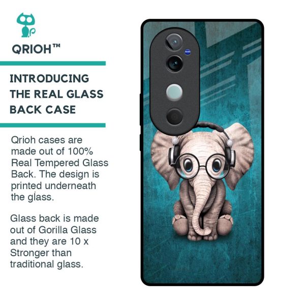 Adorable Baby Elephant Glass Case For Vivo V40 5G Online