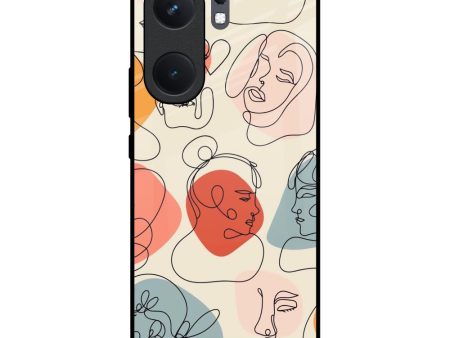 Abstract Faces Glass Case for IQOO Neo 9 Pro Sale