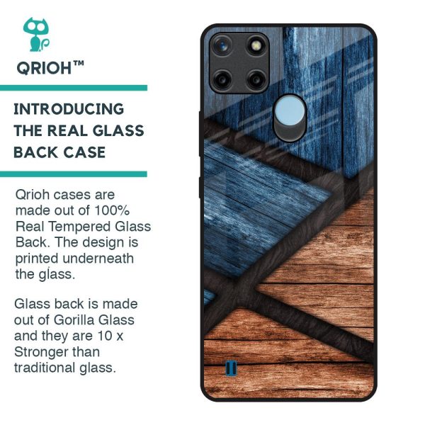 Wooden Tiles Glass Case for Realme C21Y Online now