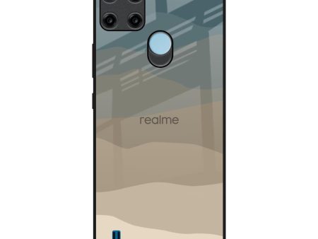 Abstract Mountain Pattern Glass Case for Realme C21Y Fashion