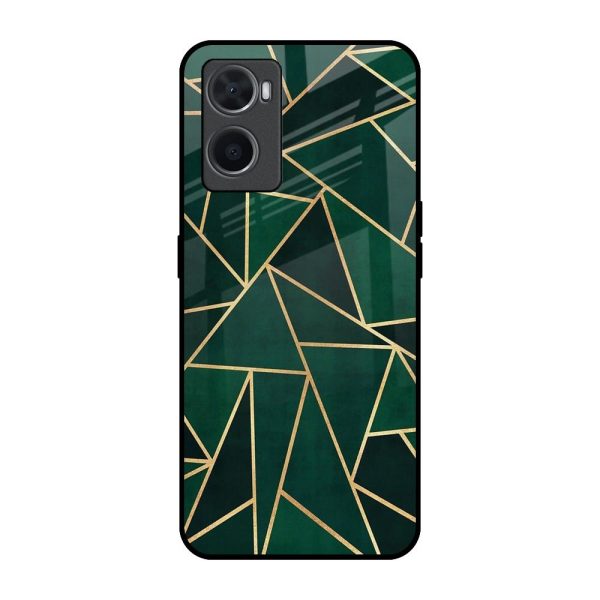 Abstract Green Glass Case For Oppo A96 Sale