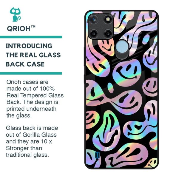 Acid Smile Glass Case for Realme C21Y Hot on Sale