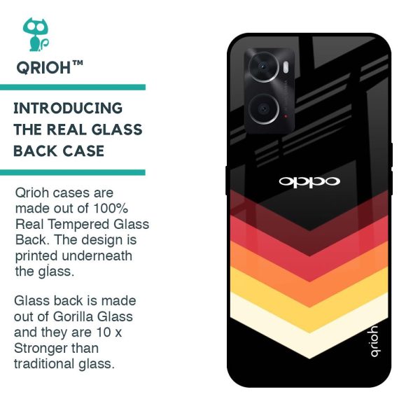 Abstract Arrow Pattern Glass Case For Oppo A76 Cheap