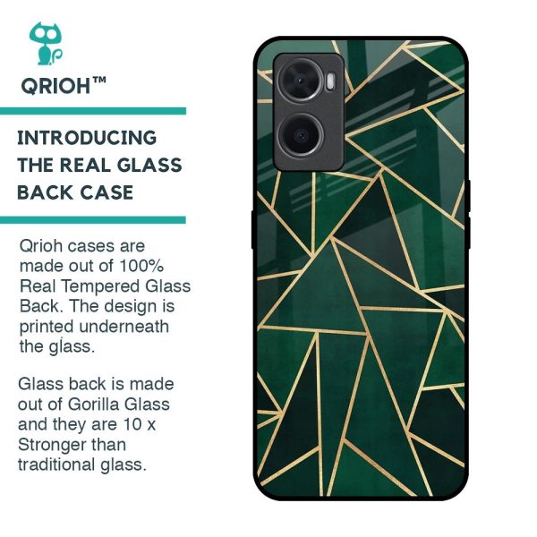 Abstract Green Glass Case For Oppo A96 Sale