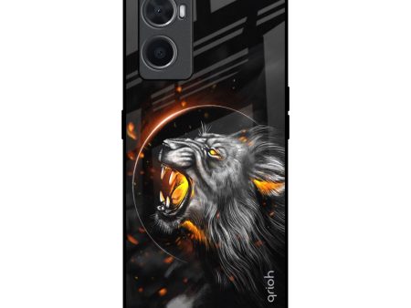 Aggressive Lion Glass Case for Oppo A76 Online now