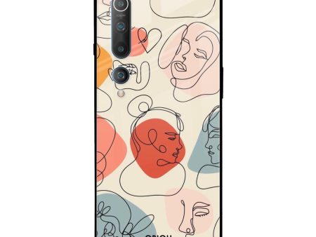 Abstract Faces Glass Case for Xiaomi Mi 10 Discount