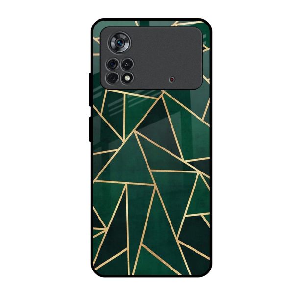 Abstract Green Glass Case For Poco X4 Pro 5G Supply