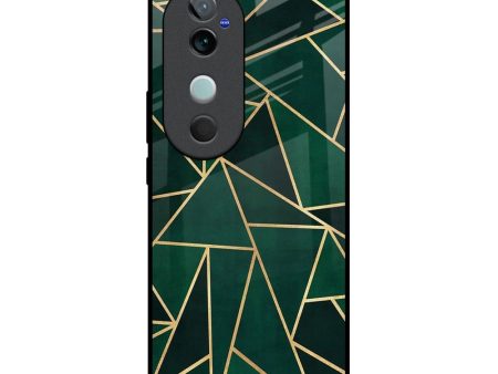 Abstract Green Glass Case For Vivo V40 5G For Cheap