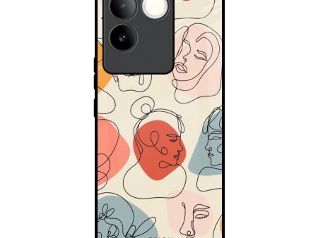 Abstract Faces Glass Case for iQOO Z7 Pro 5G Online now