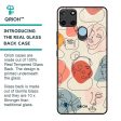 Abstract Faces Glass Case for Realme C21Y For Sale