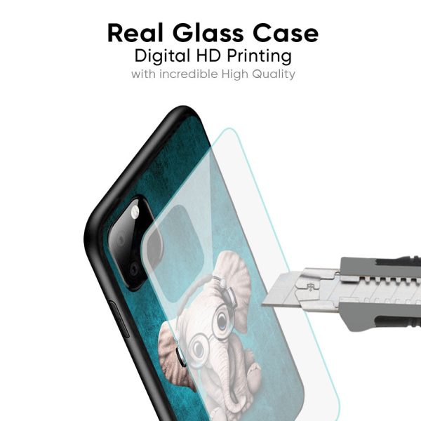 Adorable Baby Elephant Glass Case For Vivo V40 5G Online