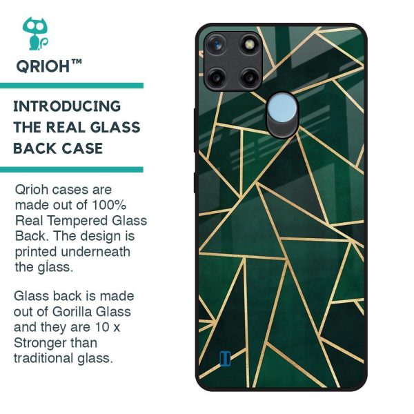 Abstract Green Glass Case For Realme C21Y Cheap